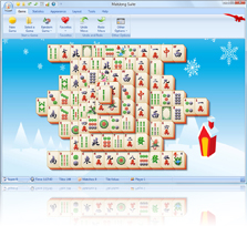 MahJong Suite 2010 Christmas Skin screenshot - Click here to enlarge