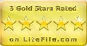 LiteFile - 5 Gold Stars Rated!