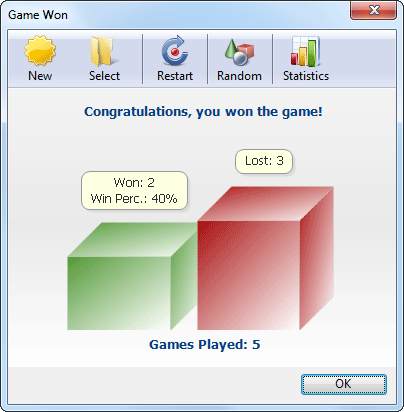 Mahjong Suite statistics