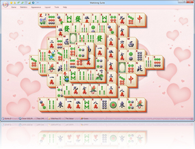 MahJong Suite 2020 Hearts Skin screenshot - Click here to enlarge